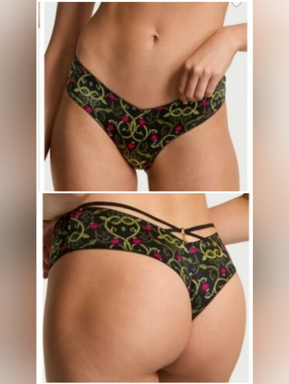 Victoria's Secret Strappy-Back Charm High-Leg Cheeky Panty XSMALL